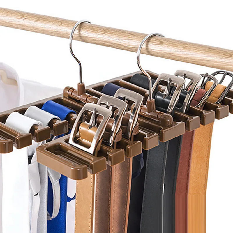 House Home Large Belt Storage Rack Hanging Tie Shelf Silk Scarf Rack Belt Rack H - £19.98 GBP