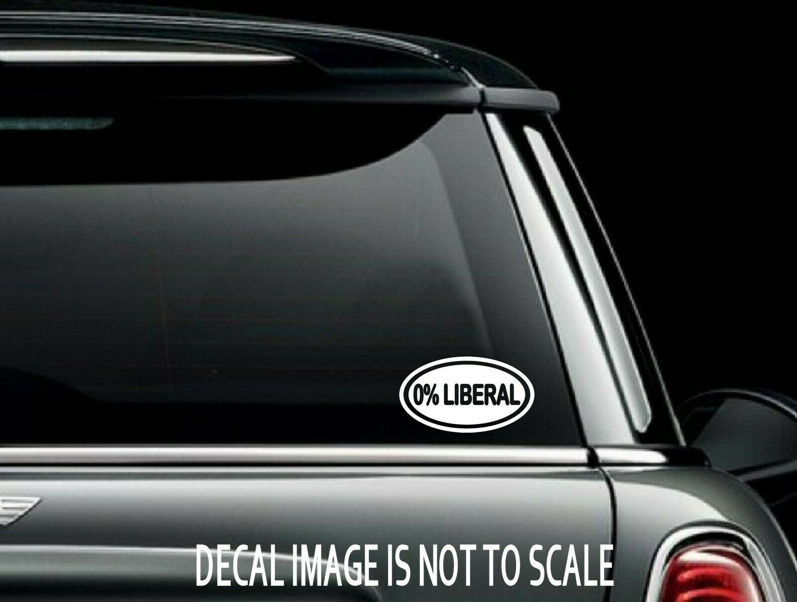 Oval 0% Liberal Die Cut  Car Truck Window Decal Bumper Sticker US Seller - $6.23+