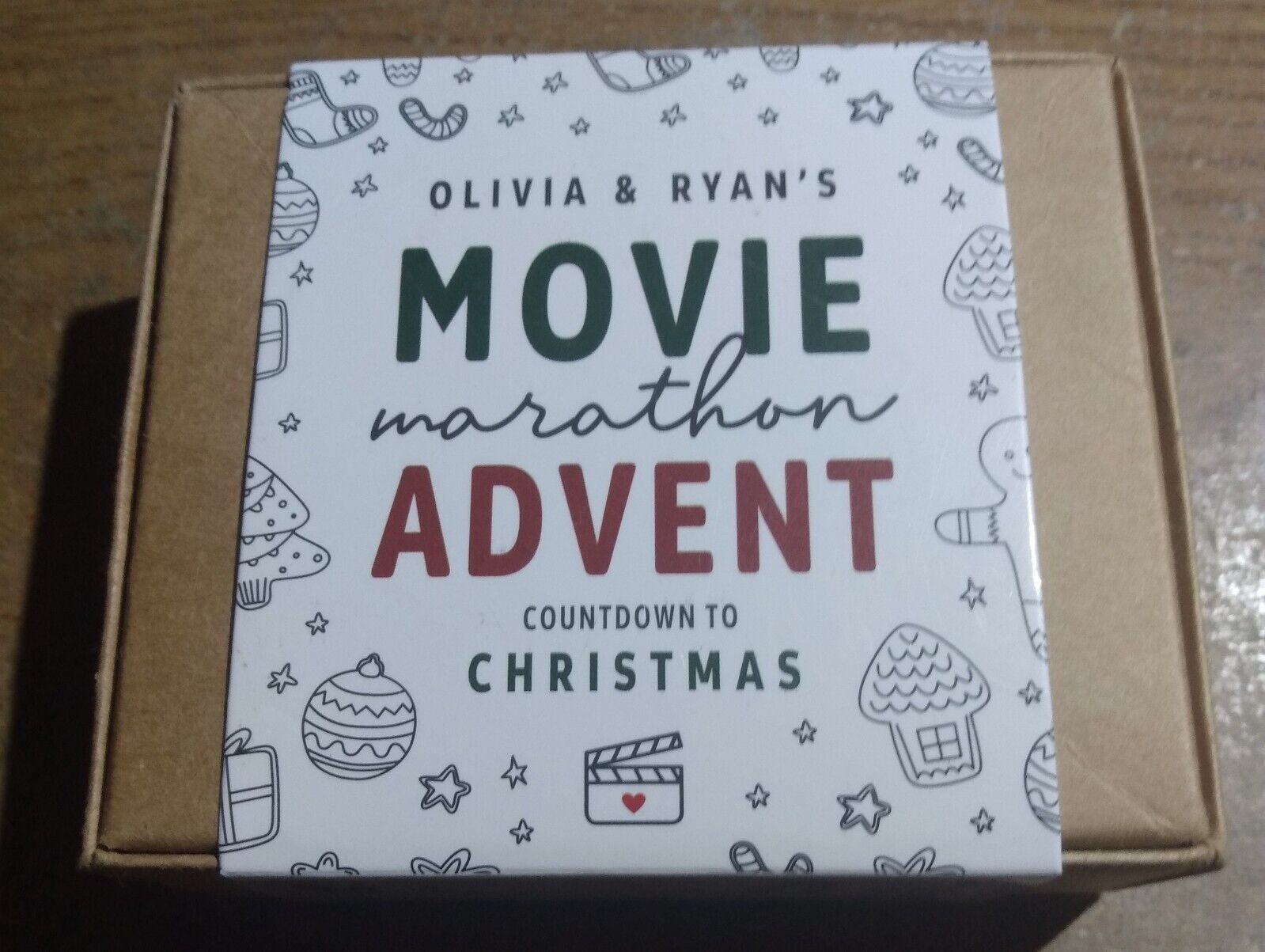 Christmas Advent Calendar Set Countdown Greeting Movie Marathon 24 Day - $2.00