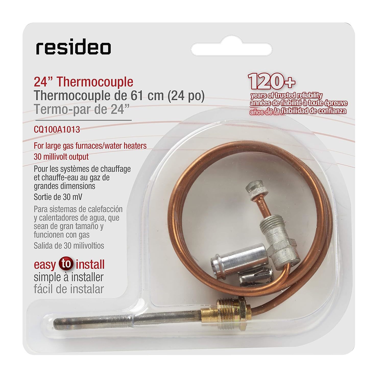 Primary image for Honeywell Resideo CQ100A1013/U 24-Inch Replacement Thermocouple for Gas Furnaces