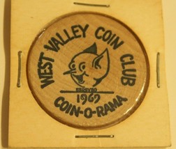 Vintage West Valley Coin Club Wooden Nickel California 1969 - £3.88 GBP