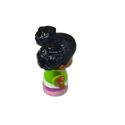 Fisher Price Little People African American Girl Tessa Figure 3" Green Purple Item image 6