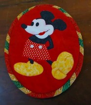 Mickey Mouse Handmade Table Centerpiece Thick Pad Vintage 12x9.25 - £10.44 GBP