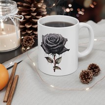 black rose gothic coffee Ceramic Mug 11oz gift stocking stuffer - £14.38 GBP