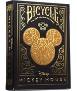 Bicycle Disney Mickey Mouse Inspired Black and Gold Playing Cards - $237.18 MXN