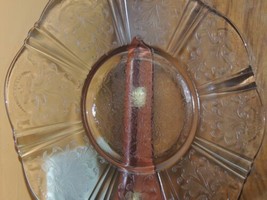 Pink American Sweetheart 12&quot; Depression Glass Serving Plate / Platter Vintage - £15.91 GBP