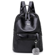   Vintage Backpack Female PU Leather Brown College  Backpack Women Travel Ladies - £22.73 GBP