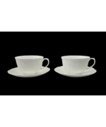 Wedgewood Countryware Bone China Cabbage Leaf Coffee Cup &amp; Saucer Set of 2 - £27.22 GBP