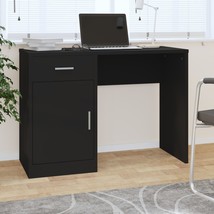 Desk with Drawer&amp;Cabinet Black 100x40x73 cm Engineered Wood - £59.07 GBP