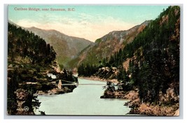 Caribou Suspension Bridge Spuzzum British Columbia BC Canada 1909 DB Postcard T6 - £3.88 GBP