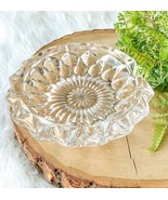 Vintage Heavy Clear Cut Glass Lead Crystal Cigar Cigarette Round Ashtray... - $366.26 MXN