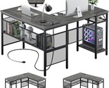 Unikito Industrial 2 Person Long Gaming Table Modern Home, Usb Charging ... - $181.93