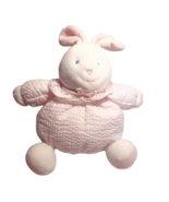 Vintage Soft Dreams Bunny rabbit Plush pink white seersucker baby girl s... - $420.48 MXN