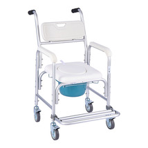 VEVOR Bedside Commode Chair with Wheels, 350lbs Capacity, 4-in-1 Portabl... - $87.99