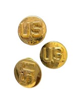 U.S. Army Military Police Gold Round Pin Uniform Set Lot 1&quot; Original Vin... - $17.00