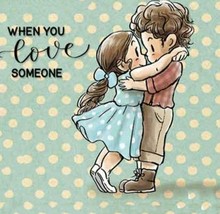 Boy And Girl Hugging When You Love Someone Clear Stamps Scrapbooking Card Craft - £8.80 GBP