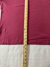 St Johns Bay Women's Red Cotton Embroidered V-Neck Long Sleeve Blouse Top Size L image 9