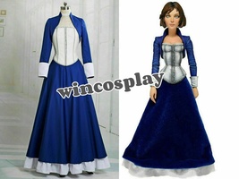 BioShock 3 Infinite Elizabeth Blue Dress Cosplay Costume custom made - £68.25 GBP