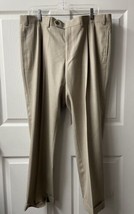 Lauren Ralph Lauren Cuffed Dress Pleated Dress Pants Mens 38 by 29 Tan C... - £23.18 GBP