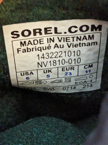 Sorel Botas de Invierno Aislado Forrado Azul Negro Niño 6 1831Swl Nuevo Item image 8