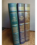 EASTON PRESS ART CONAN DOYLE 3 VOL THE LOST WORLD, THE POISON BELT, THE ... - $355.41