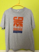 BIG 2019 Shoulders Swim Open Water Swim Classic T-shirt 5k 2.5k Gray Hanes - $11.75