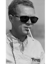Steve McQueen in racing suit sunglasses and cigarette in mouth 16x20 Poster - £15.62 GBP