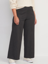 Old Navy Pixie Wide Leg Dress Pants Womens 2X Gray Pull On High Rise Stretch NEW - £26.00 GBP