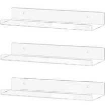 15” Inch premium acrylic floating storage shelves X3 - £8.04 GBP