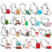 20 Pieces Christmas Cookie Cutters For Xmas/Holiday/Wonderland Party Supplies/Fa - £26.77 GBP