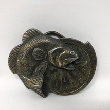 VTG Great American Buckle Co. Bass Fishing Buckle #531 Fishmerman 1981 S... - $39.59