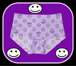 L  NO SHOW Lilac Smiley LOGO Stretch Victorias Secret PINK Boyshort Brief Panty - £8.69 GBP