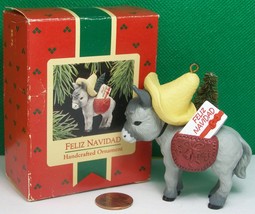 Hallmark Keepsake Ornament &quot;Feliz Navidad&quot; Christmas Donkey   1988 - £19.94 GBP