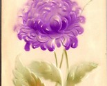 Viola Crisantemo Fioritura Aerografato Goffrato Celluloide Cartolina L1 - $12.25