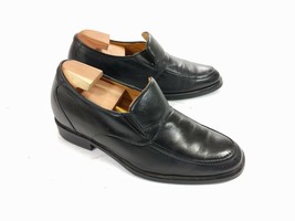 Toto Black Elevator Shoe Hidden Platform Lift Dress Loafer Men&#39;s Sz 10 M - $33.60