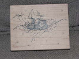 Stampa Rosa House Mouse Floating On A Leaf [3MICE][4.5X3.5] C45 Rubber Stamp - £25.31 GBP