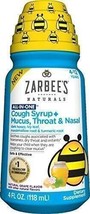 Zarbee’s Naturals All-In-One Cough Syrup + Mucus Throat &amp; Nasal 4Oz Grape - £9.30 GBP