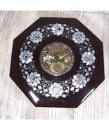 Vintage Asian Enamel Sectional 12” Box Inlaid Mother Of Pearl ‘Sweet Mea... - $1,787.59 MXN