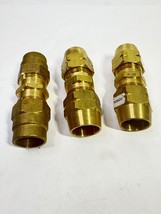 Lot Of 3 Brass DOT 3/8” ID Rubber Air Brake Hose Mender Union Bendix-TS ... - $37.50
