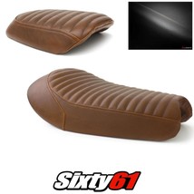 Triumph Street Scrambler Seat Covers 2017-2020 Vintage Brown Luimoto Leather - £231.39 GBP