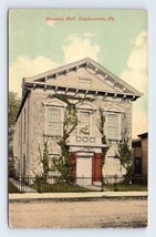 Masonic Hall Building Doylestown Pennsylvania PA UNP DB Postcard C18 - £2.31 GBP