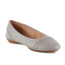 NEW I Love Comfort Womens 9.5 Becker Ballet Flat Faux Leather Stone Gray Classic - £19.23 GBP