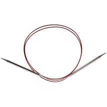 CHIAOGOO 47-Inch Red Lace Stainless Steel Circular Knitting Needles, 1/2... - $21.99