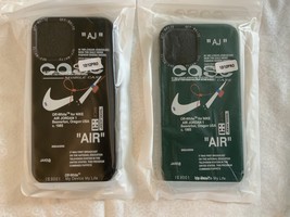 New Set of 2 iPhone 12/12 PRO NIKE AIR Case Green Black - $220.54 MXN