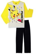 Pokemon Pikachu 2 Piece Flannel Fleece Pajama Set Child Size 6/7 - £11.58 GBP