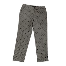 Talbots Womens Pants 4P Wool Blend Black White Check Dot Lined Straight ... - $296.66 MXN