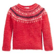 Epic Threads Girls Fuzzy Fair Isle Sweater - $19.00
