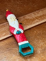 Heavy Santa Claus Painted Metal Bottle Opener – 5.75 inches tall x 1.5 x... - £7.49 GBP