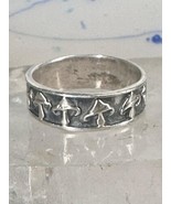 Mushroom ring mushrooms band size 11.25 sterling silver women men - €67,71 EUR