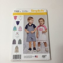 Simplicity 1169 Size Xxs-L Babies&#39; Overalls  Jumper Knit One Piece Bodysuit - $12.86